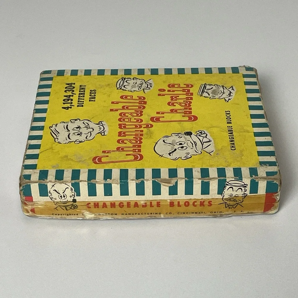 Changeable Charlie Wood Block Vintage 1948 Puzzle Game American Toy Gaston Mfg